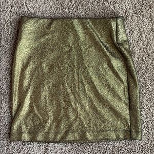 BCBG Gold Mini Skirt